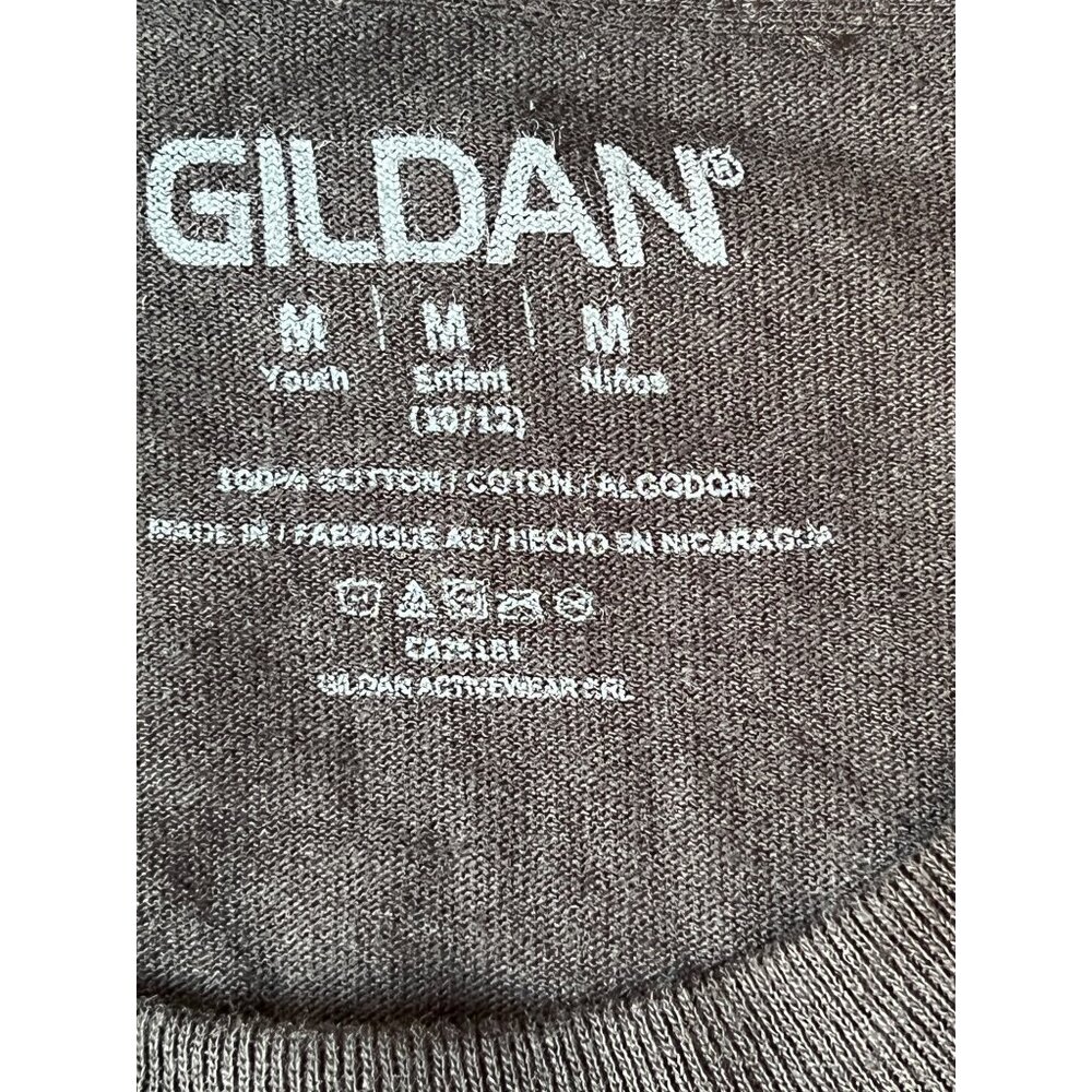 Handmade Gildan Black Cotton T-Shirt Youth Medium 10, 12 Mola Applique Gift - Picture 3 of 9